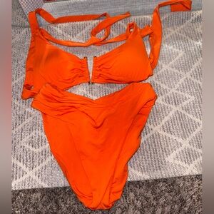 Vibrant Orange Women's Becca Swimsuit set dillard’s NWOT